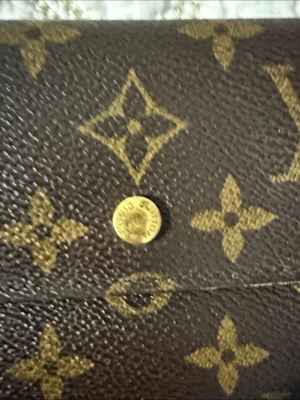 Louis Vuitton Brown Monogram Continental Wallet with Gold Snap SD0014
